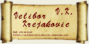 Velibor Krejaković vizit kartica